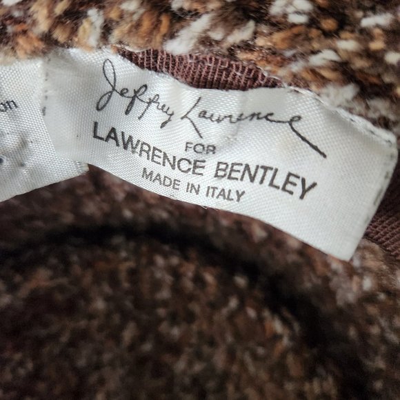 Vintage Jeffrey Lawrence for Lawrence Bentley Wool Knit Packable Fedora, Size M - Picture 7 of 8